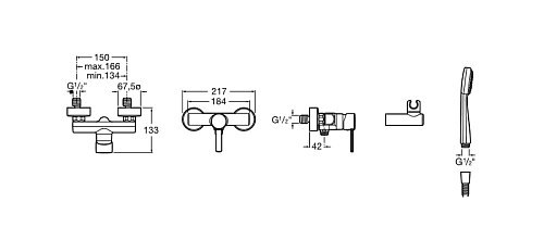 Смеситель для душа Roca Targa 5A2060C0M Смеситель для душа Roca Targa 5A2060C0M