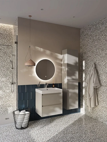 Тумба под раковину Roca Ona 600 бежево-серый матовый 2 ящика A857613510 Тумба под раковину Roca Ona 600 бежево-серый матовый 2 ящика A857613510