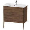 Картинка анонса товара «тумба под раковину duravit xviu xv44890b121 напольная 80 см орех темный»