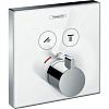Картинка анонса товара «смеситель для душа hansgrohe showerselect glass для двух потребителей, термостатический 15738400.»