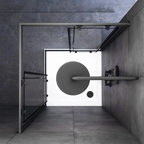 Душевой уголок AM.PM Gem W90G-403-090BT Slide 90x90 стекло прозрачное, профиль черный матовый Душевой уголок AM.PM Gem W90G-403-090BT Slide 90x90 стекло прозрачное, профиль черный матовый