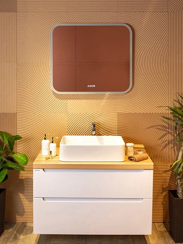 Зеркало Silver mirrors СТИВ-4 700x680 Сенсорный выключатель + ЧАСЫ ФР-00001699 Зеркало Silver mirrors СТИВ-4 700x680 Сенсорный выключатель + ЧАСЫ ФР-00001699