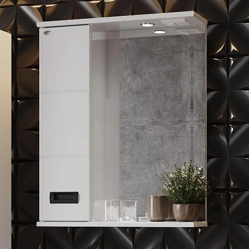 Зеркальный шкаф Onika БАЛТИКА Black 58.01 левый 205848 Зеркальный шкаф Onika БАЛТИКА Black 58.01 левый 205848