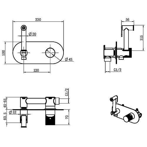 Гигиенический душ Boheme STICK STICK GOLD LINEA 127-GG.3 Гигиенический душ Boheme STICK STICK GOLD LINEA 127-GG.3