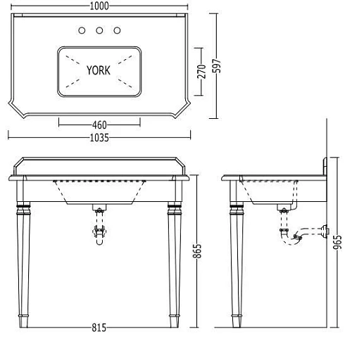Раковина Devon&Devon Epoque Consolle DEEPOQUEMCA с консолью DEEPOQUEMCACR Раковина Devon&Devon Epoque Consolle DEEPOQUEMCA с консолью DEEPOQUEMCACR