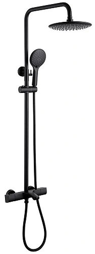 Душевая система ABBER Thermostat AF8516B с термостатом и изливом, черная матовая Душевая система ABBER Thermostat AF8516B с термостатом и изливом, черная матовая