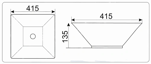 Раковина CeramaLux Серия MNC 184 накладная, под камень Раковина CeramaLux Серия MNC 184 накладная, под камень