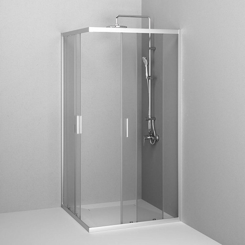 Душевой уголок AM.PM Gem W90G-403-100100-MT 100x100 хром матовый, стекло прозрачное Душевой уголок AM.PM Gem W90G-403-100100-MT 100x100 хром матовый, стекло прозрачное