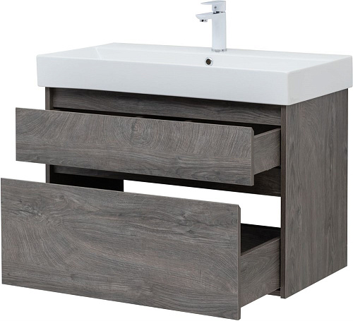 Тумба под раковину Aquanet Nova Lite 85 дуб рошелье, 2 ящика 00249937 Тумба под раковину Aquanet Nova Lite 85 дуб рошелье, 2 ящика 00249937