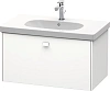 Тумба под раковину Duravit Brioso BR404601818 подвесная 82 см белая