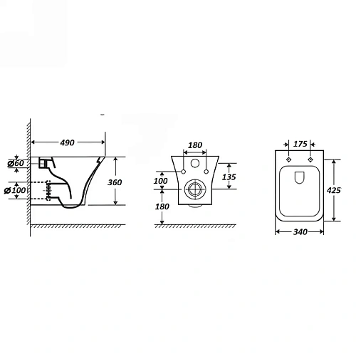 Унитаз подвесной Ceruttispa VETTORE Aria MW CT9242 безободковый белый матовый, сиденье микролифт Унитаз подвесной Ceruttispa VETTORE Aria MW CT9242 безободковый белый матовый, сиденье микролифт