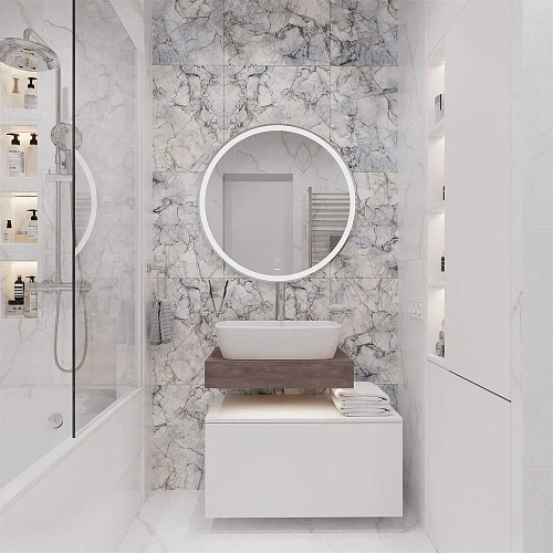 Комплект мебели STWORKI Ольборг 60 столешница дуб карпентер, без отверстий, с тумбой 80, с раковиной 536487 Комплект мебели STWORKI Ольборг 60 столешница дуб карпентер, без отверстий, с тумбой 80, с раковиной 536487