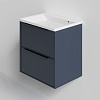 Тумба с раковиной La Fenice SIMPLA TWIN Blu Grigio 60 NFNC-01-SIM-BG-60-2-3-60 синяя матовая