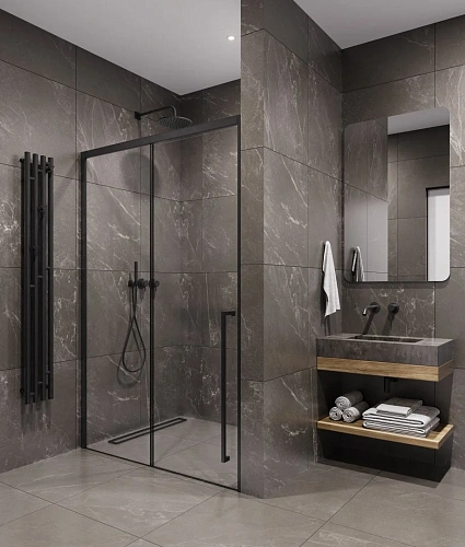 Душевая дверь Timo (T59R) TDSS-150/03C-8R, раздвижная 1500x2000, профиль черный, стекло прозрачное 8 мм Душевая дверь Timo (T59R) TDSS-150/03C-8R, раздвижная 1500x2000, профиль черный, стекло прозрачное 8 мм