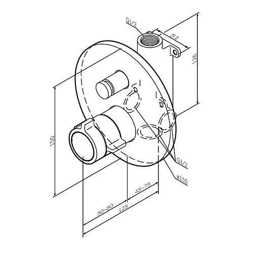 Смеситель для душа AM.PM X-Joy F85A45600 встраиваемый с термостатом на 2 потребителя, хром Смеситель для душа AM.PM X-Joy F85A45600 встраиваемый с термостатом на 2 потребителя, хром