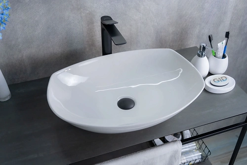 Раковина Gid N9137 51177 накладная белая 56x40x16 Раковина Gid N9137 51177 накладная белая 56x40x16