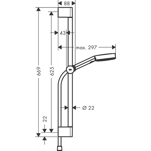 Душевой гарнитур Hansgrohe Pulsify Relaxation 105 3jet 24170670 матовый черный Душевой гарнитур Hansgrohe Pulsify Relaxation 105 3jet 24170670 матовый черный