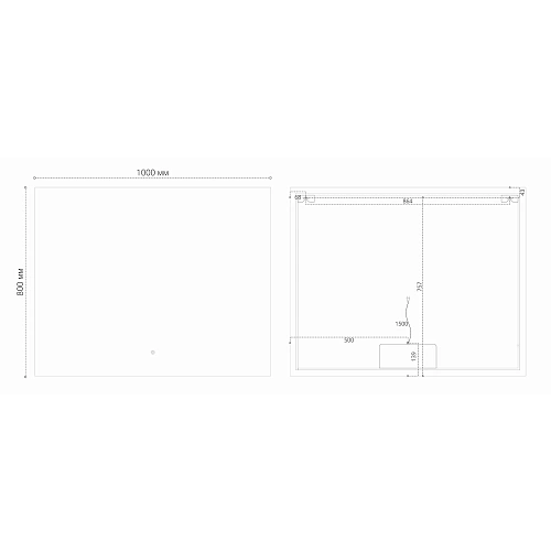 Зеркало GROSSMAN PRAGMA-норма (1000x800x45) LED с сенсорным выключателем и подогревом 1810080 Зеркало GROSSMAN PRAGMA-норма (1000x800x45) LED с сенсорным выключателем и подогревом 1810080