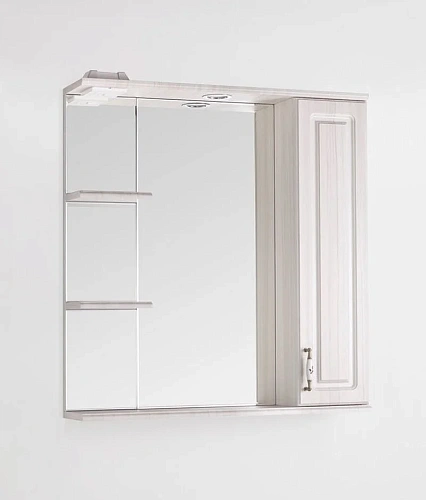 Зеркальный шкаф Style Line Олеандр-2 75/С, рельеф пастель ЛС-00000203 Зеркальный шкаф Style Line Олеандр-2 75/С, рельеф пастель ЛС-00000203