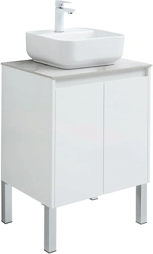 Тумба под раковину Aquanet Nova Lite 60 белый глянец (2 дверцы) 00298847 Тумба под раковину Aquanet Nova Lite 60 белый глянец (2 дверцы) 00298847