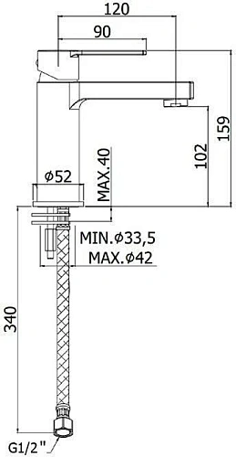 Смеситель для раковины Paffoni West WS071CR Смеситель для раковины Paffoni West WS071CR