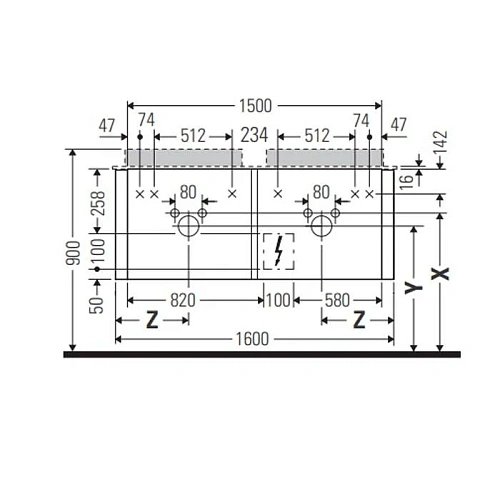 Тумба под раковину Duravit Happy D.2 Plus HP4964B2222 подвесная 160 см белая Тумба под раковину Duravit Happy D.2 Plus HP4964B2222 подвесная 160 см белая