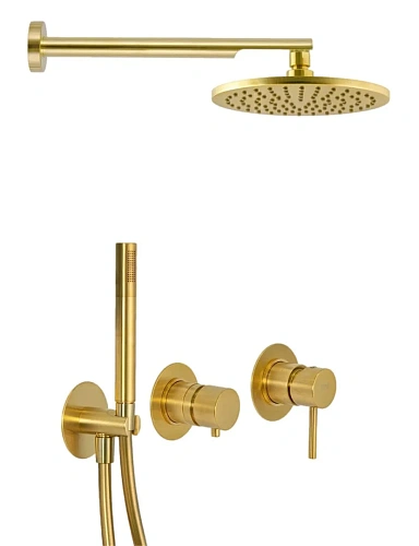Душевая система Remer X Style X96S02OBG, золото брашированное Душевая система Remer X Style X96S02OBG, золото брашированное