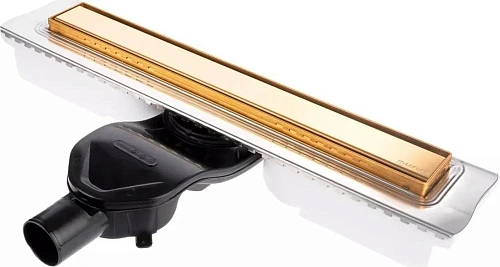 Душевой лоток BERGES В1 Keramik 500, золото глянец, S-сифон D50 H60 боковой 092116 Душевой лоток BERGES В1 Keramik 500, золото глянец, S-сифон D50 H60 боковой 092116