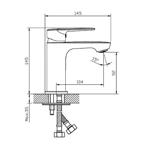 Смеситель для раковины Orange Sofi 2.0 M46-021cr Смеситель для раковины Orange Sofi 2.0 M46-021cr