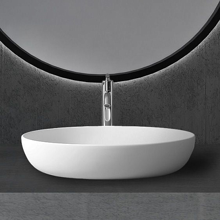 Раковина ABBER Stein AS2619 накладная, белая матовая