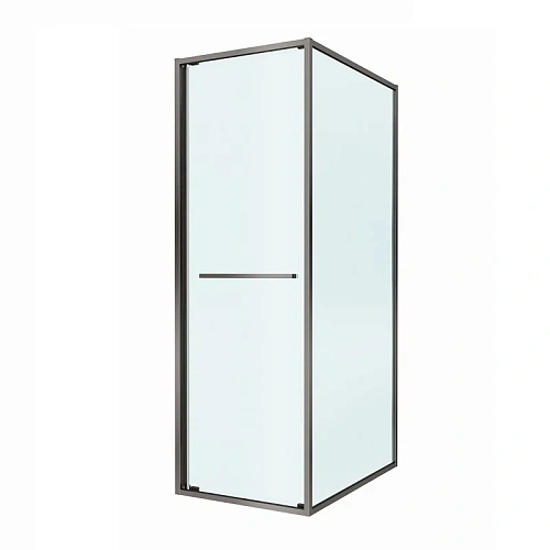 Душевой уголок CEZARES LUX-AH-FS-1-80/100-C-GM 80x100 см, профиль оружейная сталь, стекло прозрачное Душевой уголок CEZARES LUX-AH-FS-1-80/100-C-GM 80x100 см, профиль оружейная сталь, стекло прозрачное