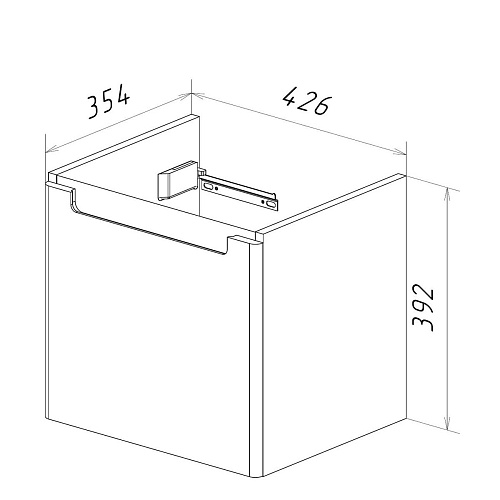 Тумба под раковину Lemark BUNO MINI 45 см подвесная, серый/белый LM05BM45T Тумба под раковину Lemark BUNO MINI 45 см подвесная, серый/белый LM05BM45T