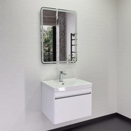 Тумба с раковиной Comforty Валдай-60П 00-00020674 подвесная белый матовый раковина 4460 Тумба с раковиной Comforty Валдай-60П 00-00020674 подвесная белый матовый раковина 4460