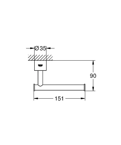 Держатель туалетной бумаги GROHE Atrio New без крышки, холодный рассвет глянец (40313GL3) Держатель туалетной бумаги GROHE Atrio New без крышки, холодный рассвет глянец (40313GL3)