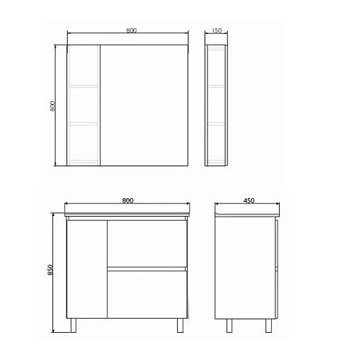 Тумба с раковиной Comforty Осло-80Н 00-00012959 бетон светлый раковина Fest 80 F01 Тумба с раковиной Comforty Осло-80Н 00-00012959 бетон светлый раковина Fest 80 F01