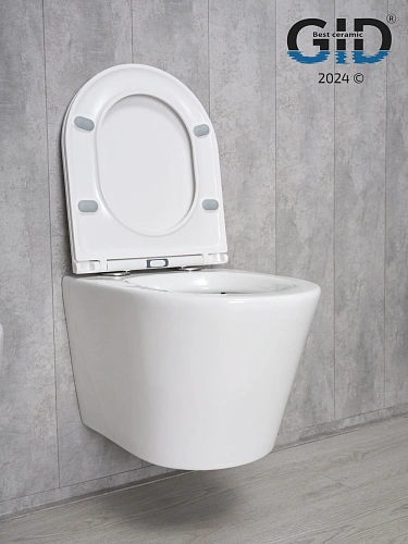 Унитаз подвесной Gid Tr2130 62235Y белый 50x36x35 с крышкой микролифт Унитаз подвесной Gid Tr2130 62235Y белый 50x36x35 с крышкой микролифт