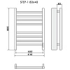 Полотенцесушитель электрический Ника STEP-1 80/40 RAL9005 черный матовый левый тэн STEP-1 80/40 черн мат лев Полотенцесушитель электрический Ника STEP-1 80/40 RAL9005 черный матовый левый тэн STEP-1 80/40 черн мат лев