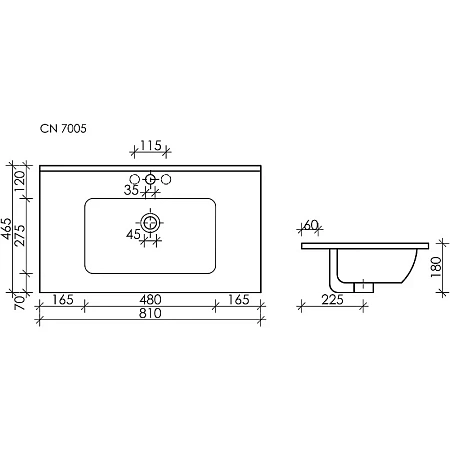 Раковина Ceramica Nova Element CN7005 белый Раковина Ceramica Nova Element CN7005 белый