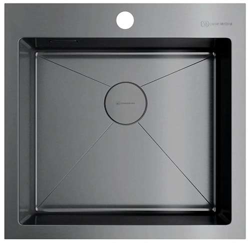 Кухонная мойка Omoikiri Akisame 51-GM нерж.сталь/вороненая сталь 4973440 Кухонная мойка Omoikiri Akisame 51-GM нерж.сталь/вороненая сталь 4973440