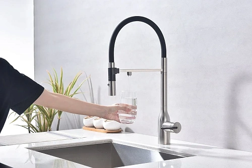 Смеситель для кухни Paulmark Magneto One брашированная сталь Ma213188-BS Смеситель для кухни Paulmark Magneto One брашированная сталь Ma213188-BS