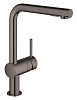 Картинка анонса товара «смеситель для кухни grohe minta однорычажный, l-излив с выдвижным изливом с аэратором, темный графит 30274a00»