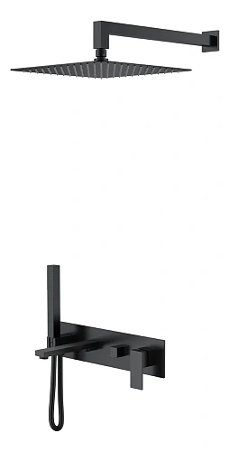 Душевая система Boheme Qubic Matt Black 474-B Душевая система Boheme Qubic Matt Black 474-B