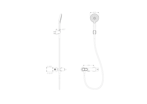 Смеситель для душа Wonzon & Woghand темный графит (WW-A30902-BGG) Смеситель для душа Wonzon & Woghand темный графит (WW-A30902-BGG)