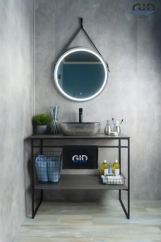 Раковина Gid D1333h020 53319 накладная черная / хром 46x32,5x13,5 Раковина Gid D1333h020 53319 накладная черная / хром 46x32,5x13,5