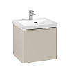 Картинка анонса товара «тумба под раковину villeroy &amp; boch subway 3.0 с подсветкой cashmere grey / cashmere grey c580l2vn»