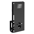 Детальная картинка товара «инсталляция для унитаза wasserkraft glan 66tlt.010.me.bl.pb02 с клавишей смыва черный»