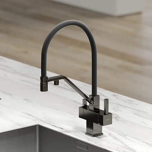 Смеситель для кухни Sancos Loro SC4007GG под фильтр, вороненая сталь Смеситель для кухни Sancos Loro SC4007GG под фильтр, вороненая сталь