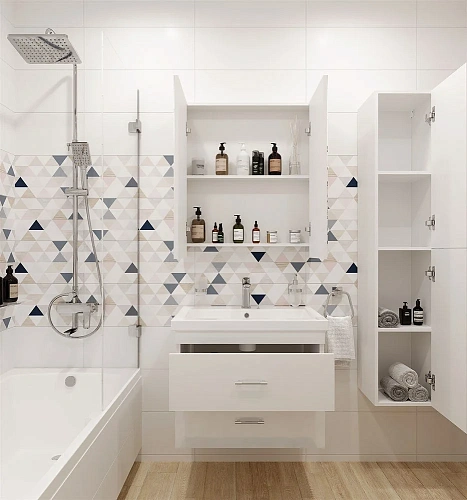 Комплект мебели DIWO Ростов 70 белая, в современном стиле, с рисунком (гарнитур, комплект) 461335 Комплект мебели DIWO Ростов 70 белая, в современном стиле, с рисунком (гарнитур, комплект) 461335