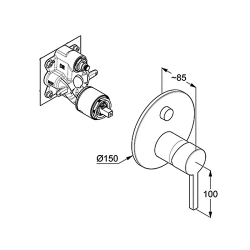 Смеситель для ванны Kludi NOVA FONTE Puristic 207595315 белый матовый Смеситель для ванны Kludi NOVA FONTE Puristic 207595315 белый матовый