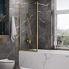 Картинка анонса товара «шторка на ванну wasserkraft abens 20w01-80bg brushed gold fixed матовое золото»
